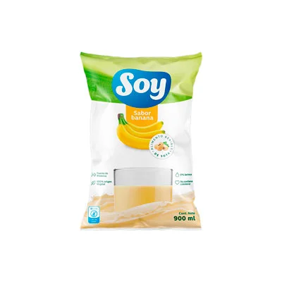 LECHE DE SOYA BANANA 900ML